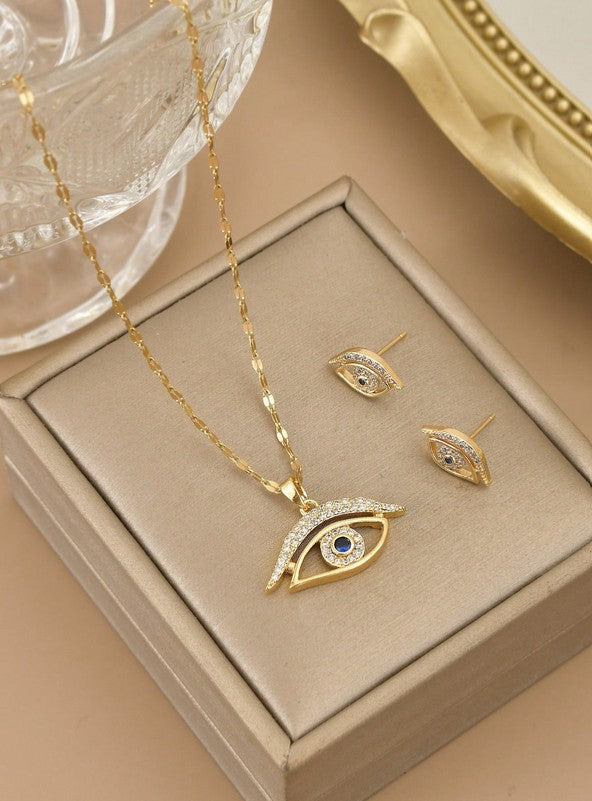Sparkling Luxury Crystal Devil's Eye Set
