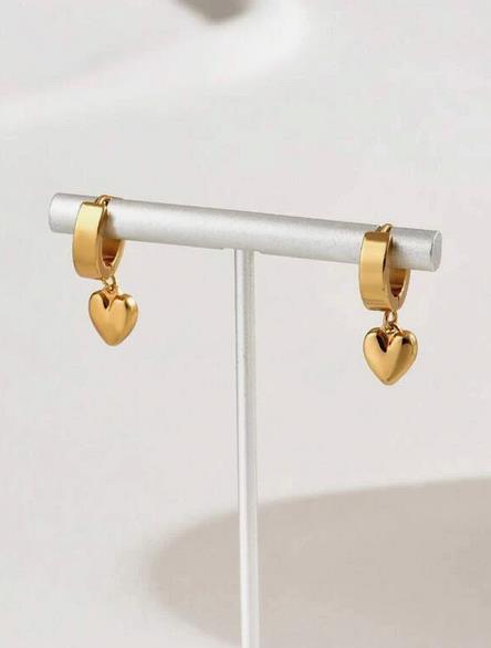 Sparkling Classic Versatile High-End Heart & Peach Heart Shaped Earrings