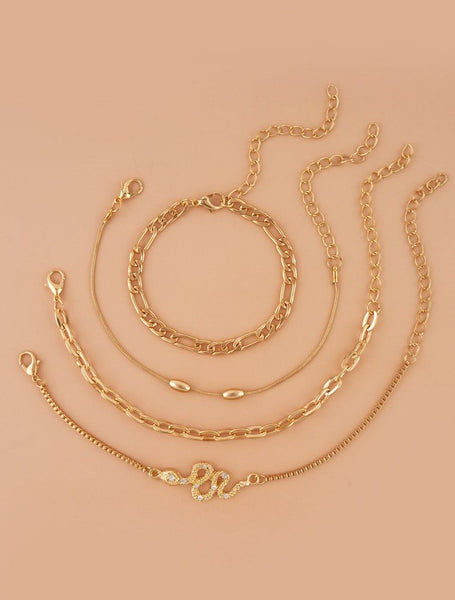 Sparkling 4pcs Rhinestone Bracelet