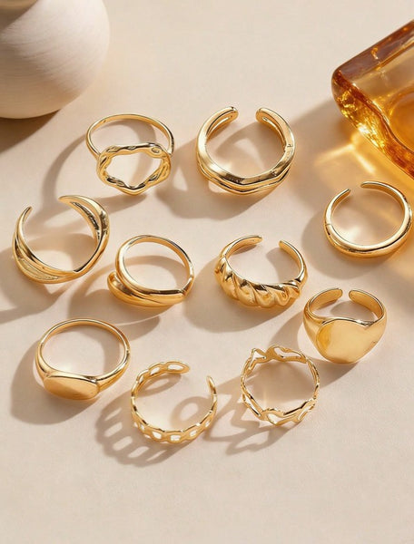 Sparkling 10pcs/Set Vintage Elegant Rings