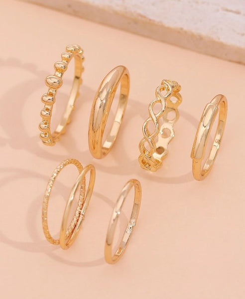 Sparkling 6pcs Stylist Ring