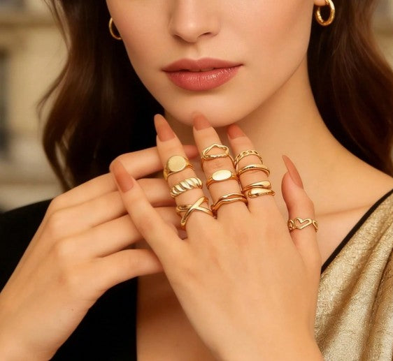 Sparkling 10pcs/Set Vintage Elegant Rings