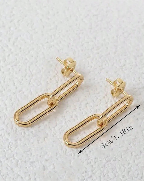 Sparkling Minimalist Chain Earrings