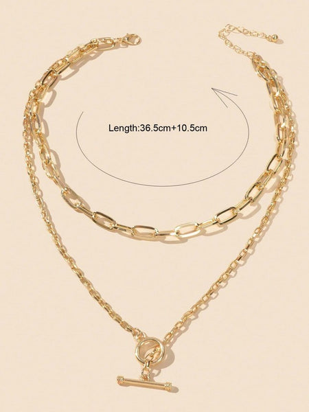 Sparkling 2 pcs Charm Necklace
