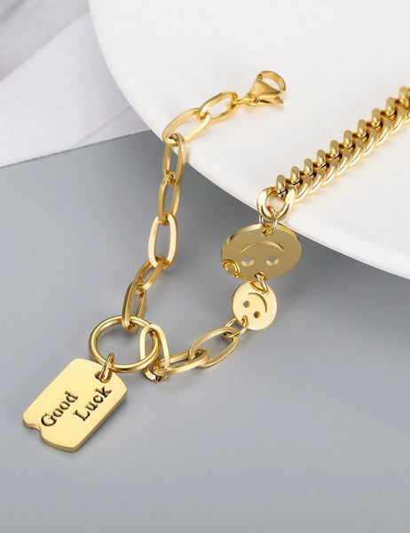 Sparkling Good Luck Smiling Face.