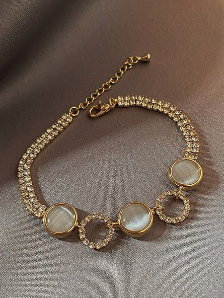 Sparkling Rhinestone Decor Bracelet