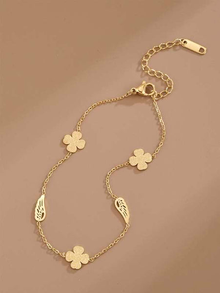 Sparkling Flower Decor Anklet