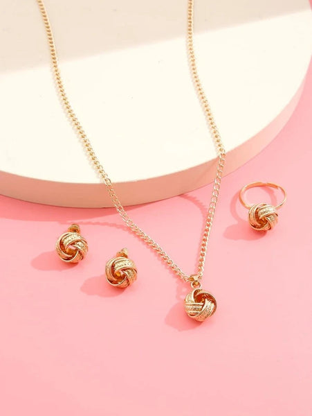 4pcs Ball Style Jewelry Set